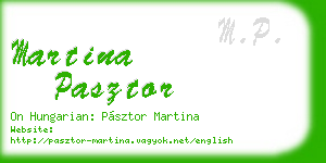 martina pasztor business card