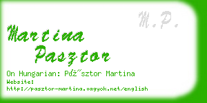 martina pasztor business card